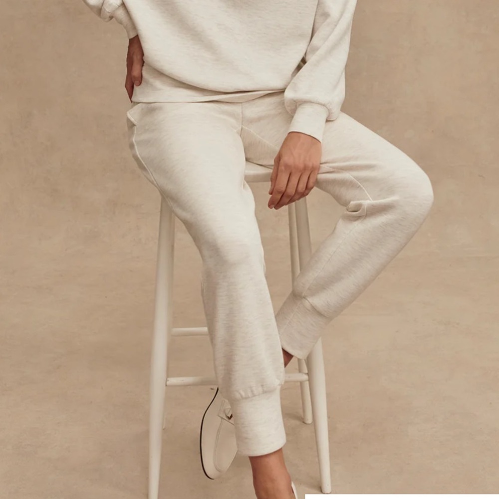 Varley Slim cuff pant XS Ivory Marl